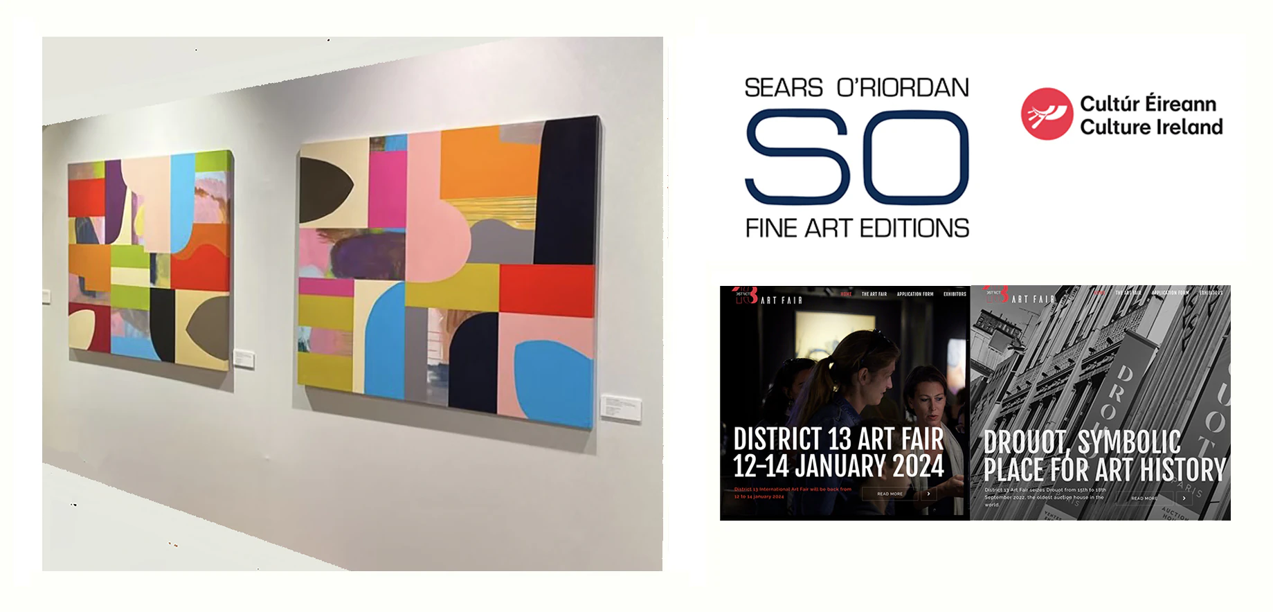 Mary O'Connor, Visual Artist, Dublin, Ireland, Silkscreen printer, painter, Paris art fair