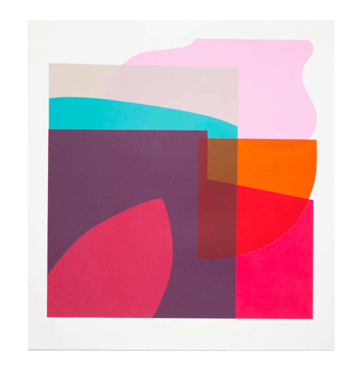 Edgy V Mary O'Connor Limited edition silk screen print, Irish Artist, Visual artist