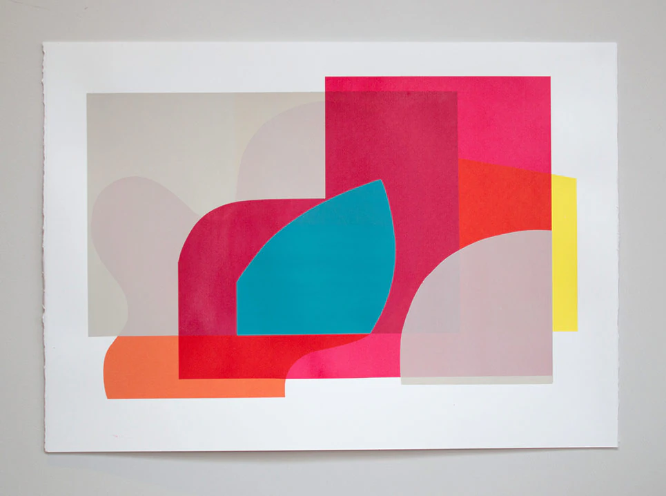 Here and there, a limited edition screen-print by Irish Artist Mary O'Connor at maryoconnorart.com, Ireland