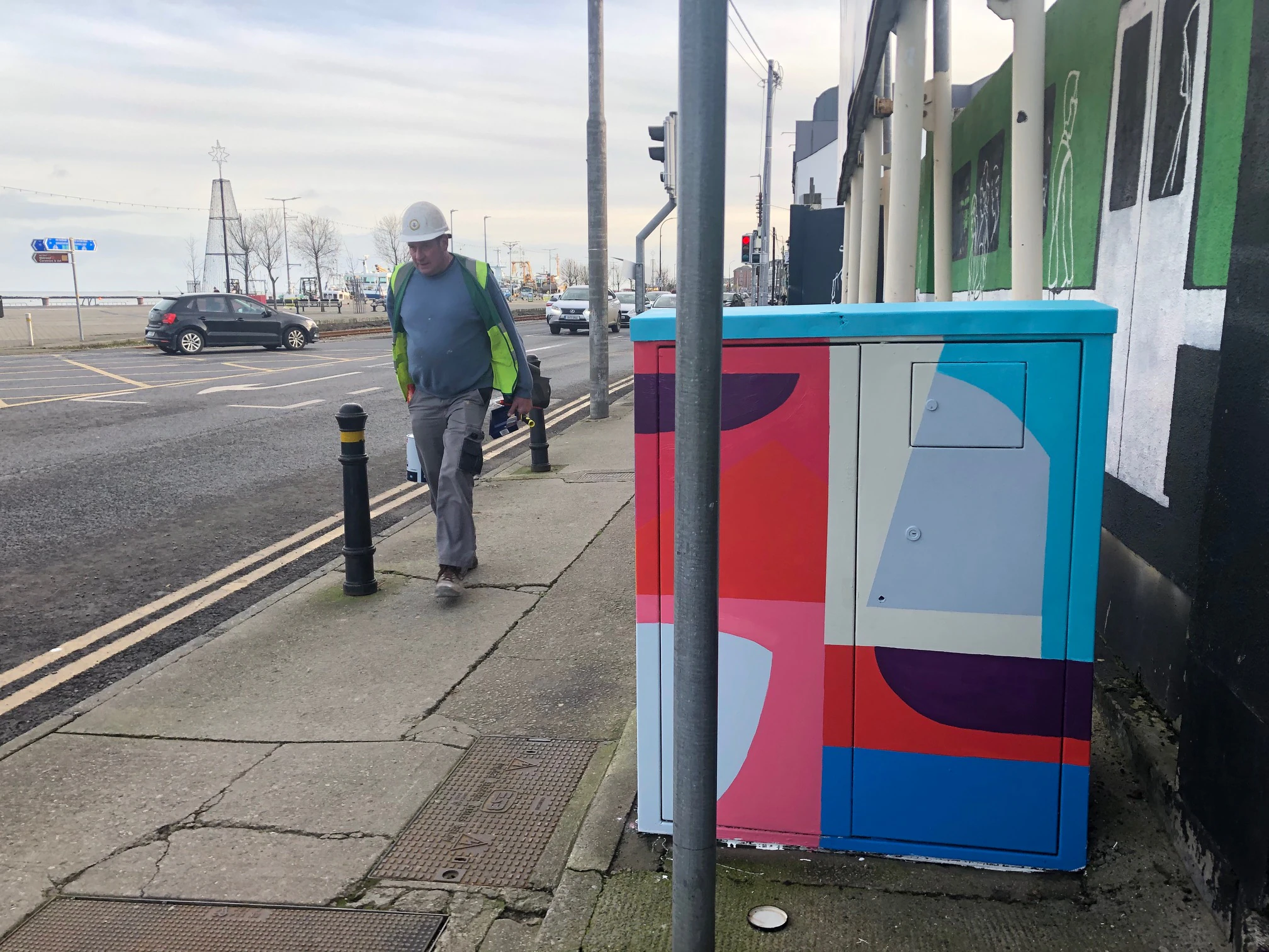 Paintbox wexford, Traffic light box painted by Mary O'Connor Irish artist