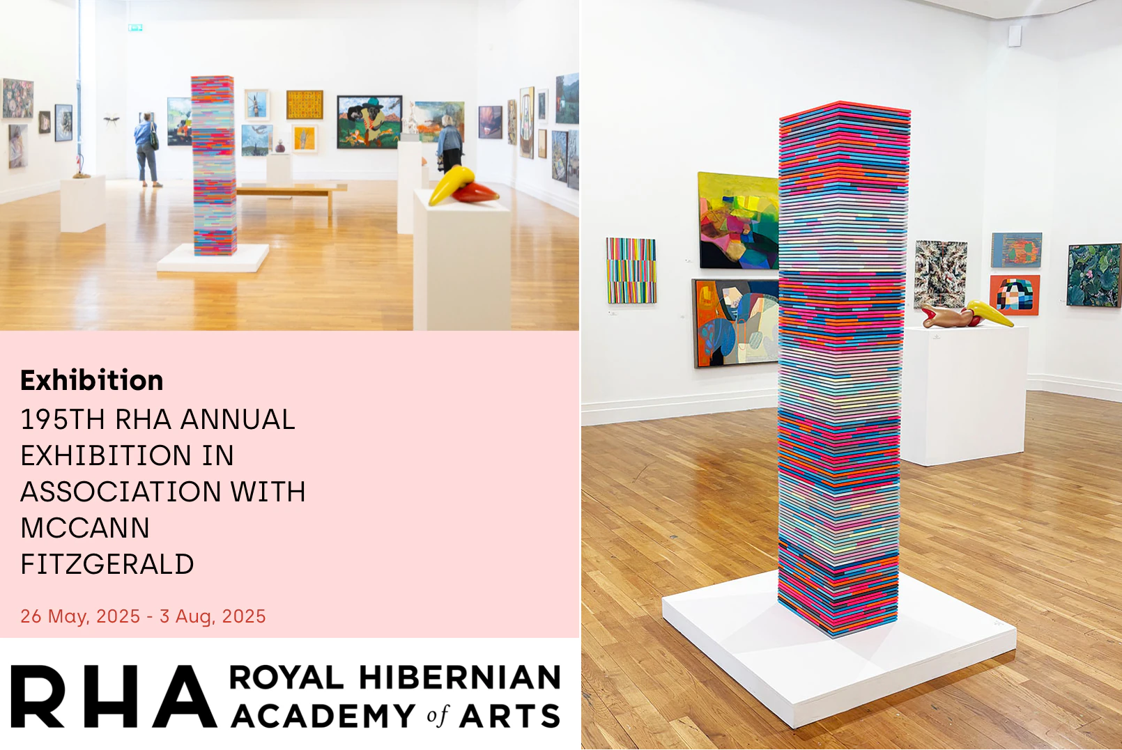 Royal Hibernian Academy of the arts, RHA, Dublin, Ireland, Mary O'Connor painting, Visual artist, silkscreen printing, sculpture