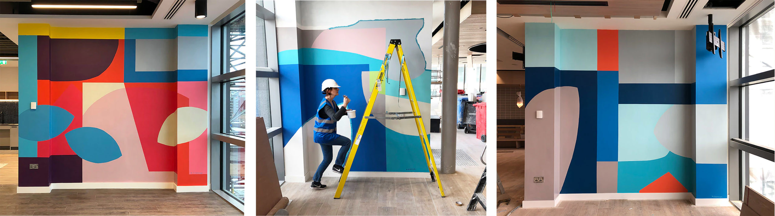 Wall mural commission, by Mary O'Connor, Irish Artist, Capitol Dock Dublin