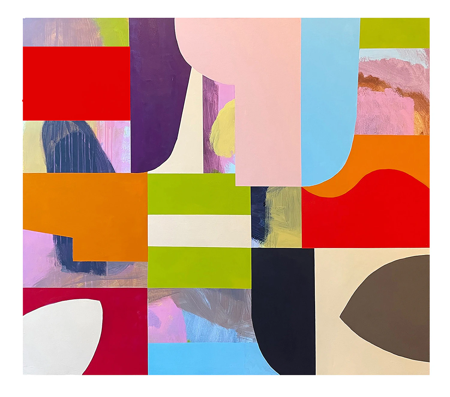 Together IV Mary O'Connor Painting on cotton 120cm H x 135cm W