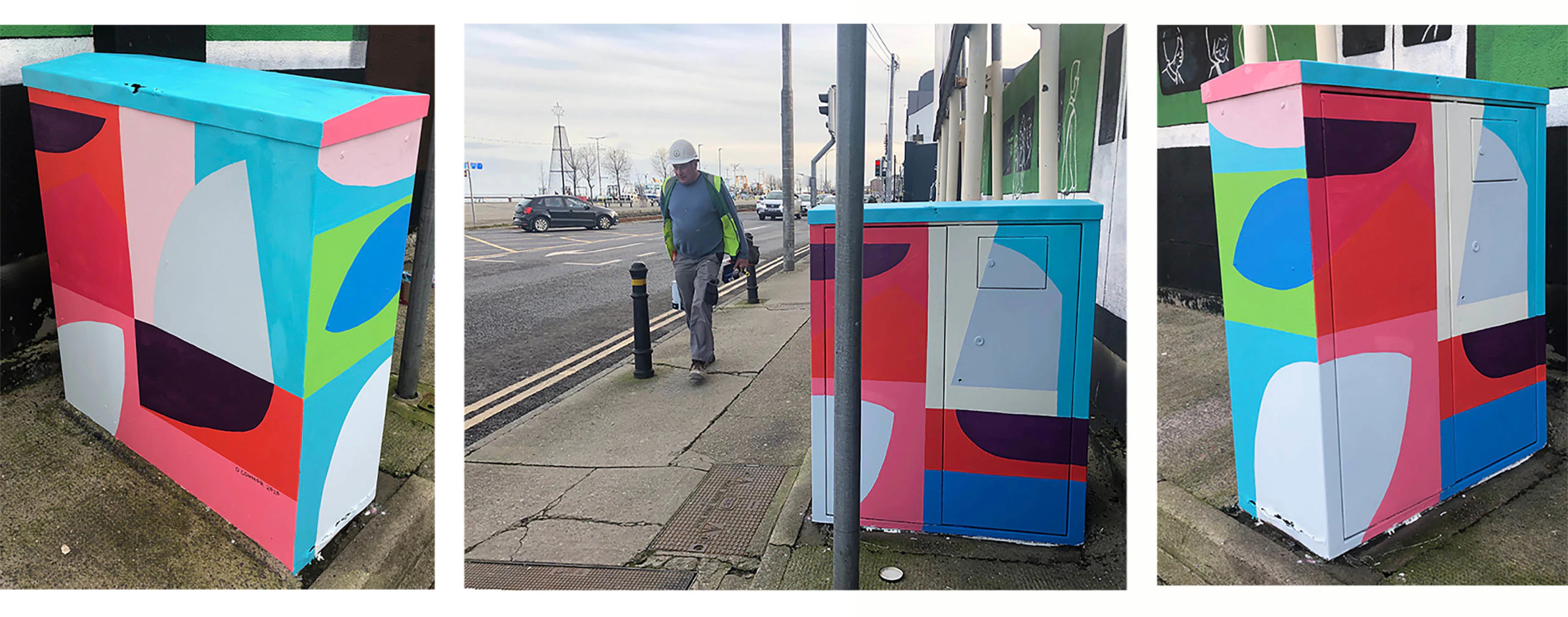 Traffic light box for Paintbox Wexford by Mary O'Connor Irish Artist