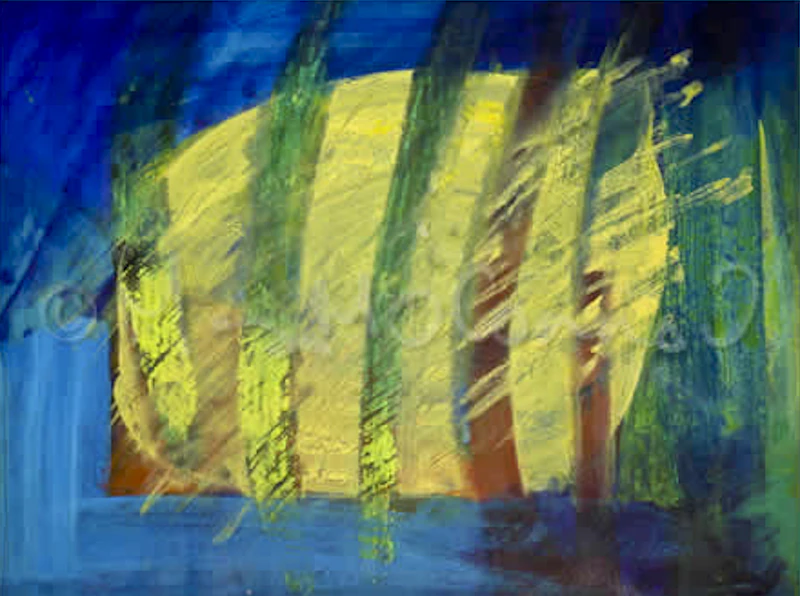 Under the light of the moon, a painting by Mary O'Connor